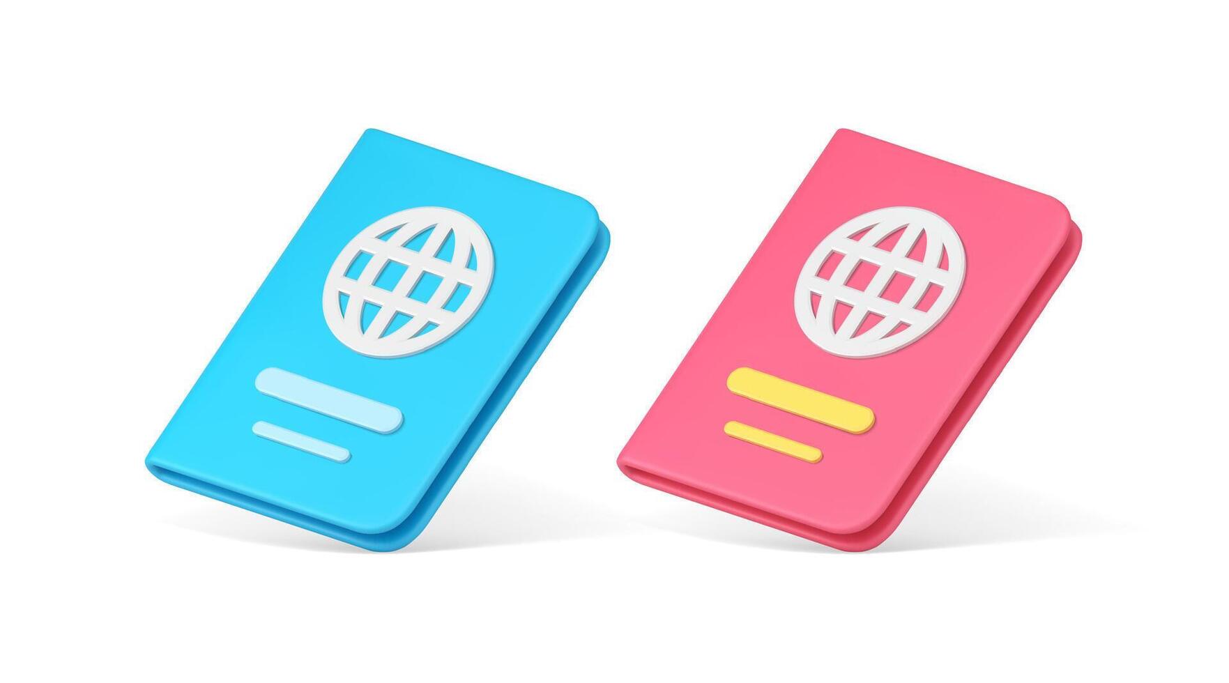 Travel preparation guidance rules advice help support handbook user manual 3d icon set vector