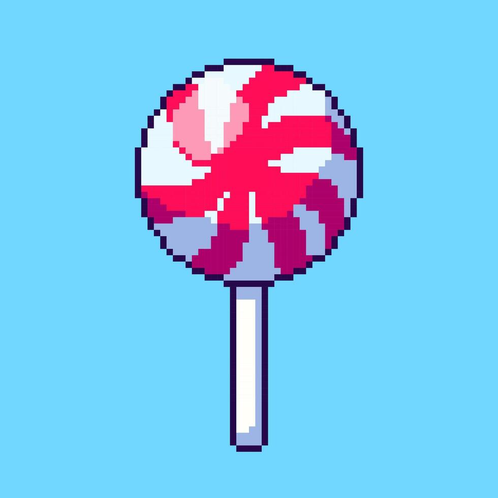 Pixel art style lollipop design vector