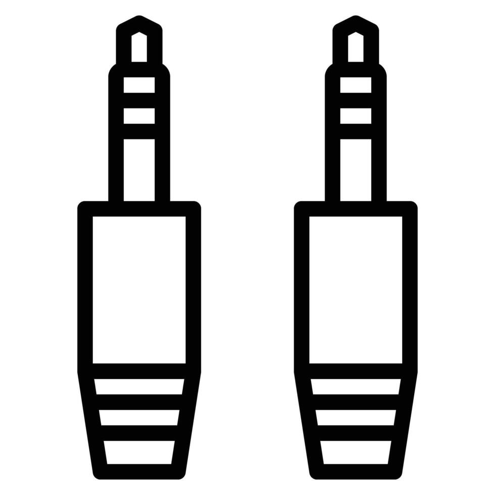 aux icon line illustration vector
