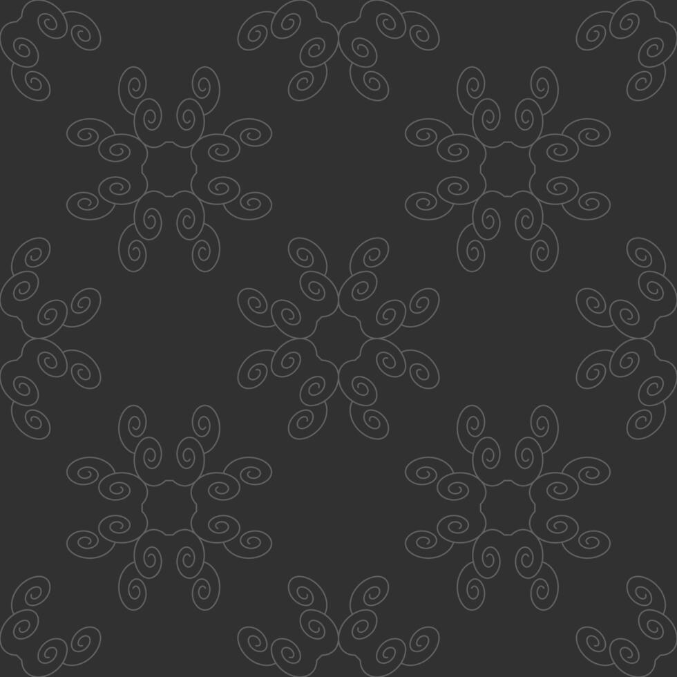Seamless pattern with spirals. Dark grey and Light grey. vector