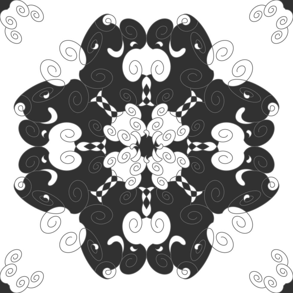 Seamless pattern with spirals. Grey, dark grey and white. vector