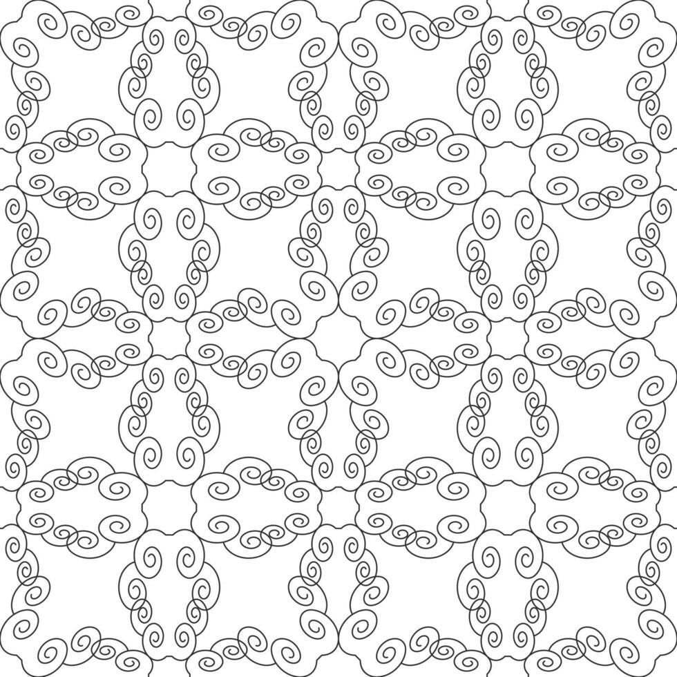 Seamless pattern with spirals. Dark grey and white. vector