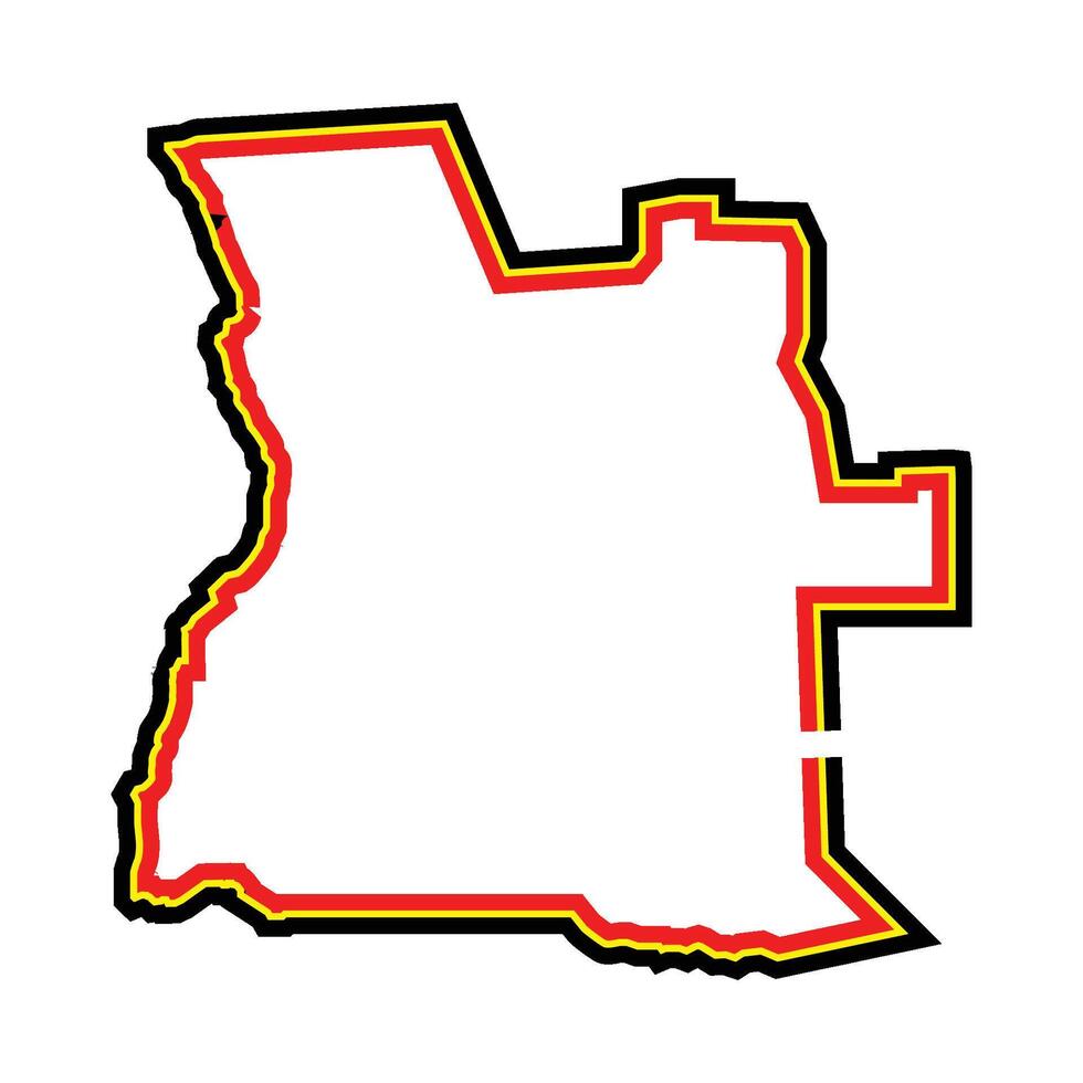 Angola map icon vector
