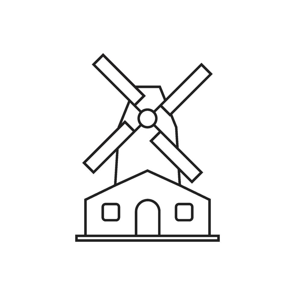 windmill icon illustration vector