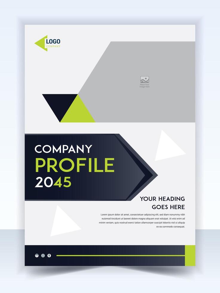 Corporate Book Cover Design Template in A4. Can be adapt to Brochure, Annual Report, Magazine, Poster, Business Presentation, Portfolio, Flyer, Banner, Website. vector