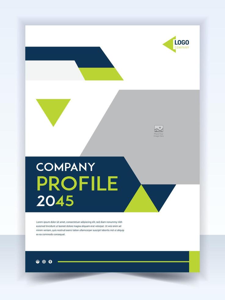 Corporate Book Cover Design Template in A4. Can be adapt to Brochure, Annual Report, Magazine, Poster, Business Presentation, Portfolio, Flyer, Banner, Website. vector