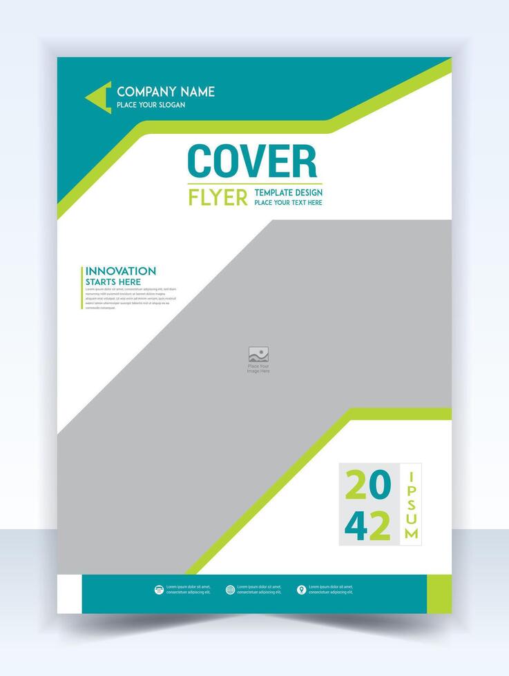 Corporate Book Cover Design Template in A4. Can be adapt to Brochure, Annual Report, Magazine, Poster, Business Presentation, Portfolio, Flyer, Banner, Website. vector