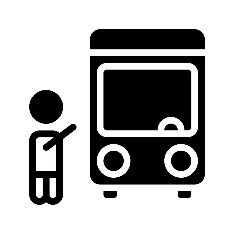 Shuttle bus icon. with a soild style. Suitable for use on websites, UI and mobile apps. vector
