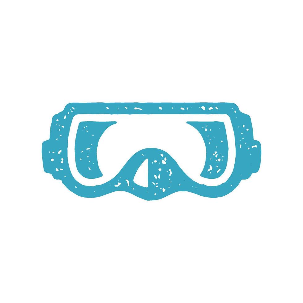 Protective goggles for underwater swimming diving snorkeling extreme leisure activity hobby vector