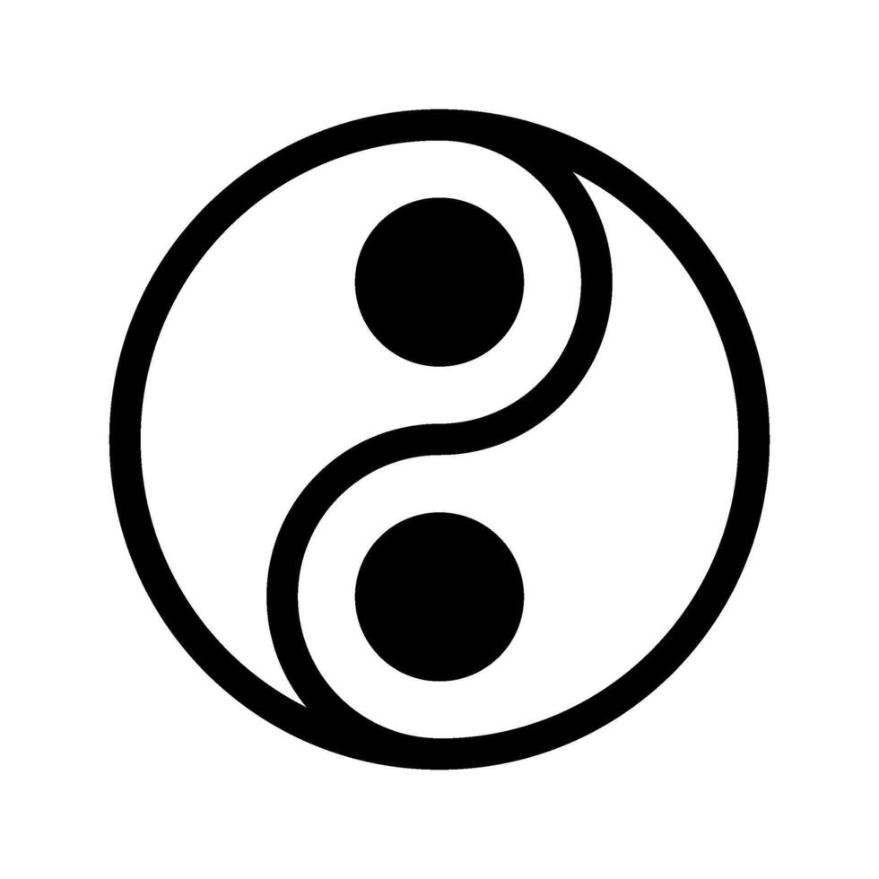 Yin And Yang Icon Symbol Design Illustration vector