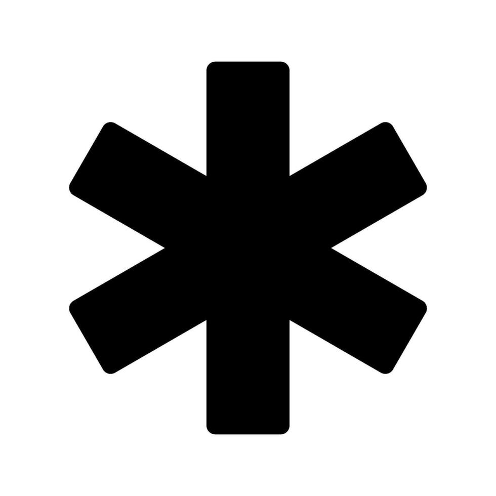 Star Of Life Icon Symbol Design Illustration vector