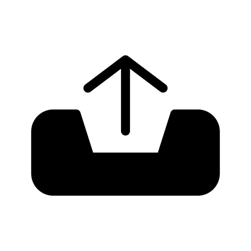 Upload From Inbox Icon Symbol Design Illustration vector