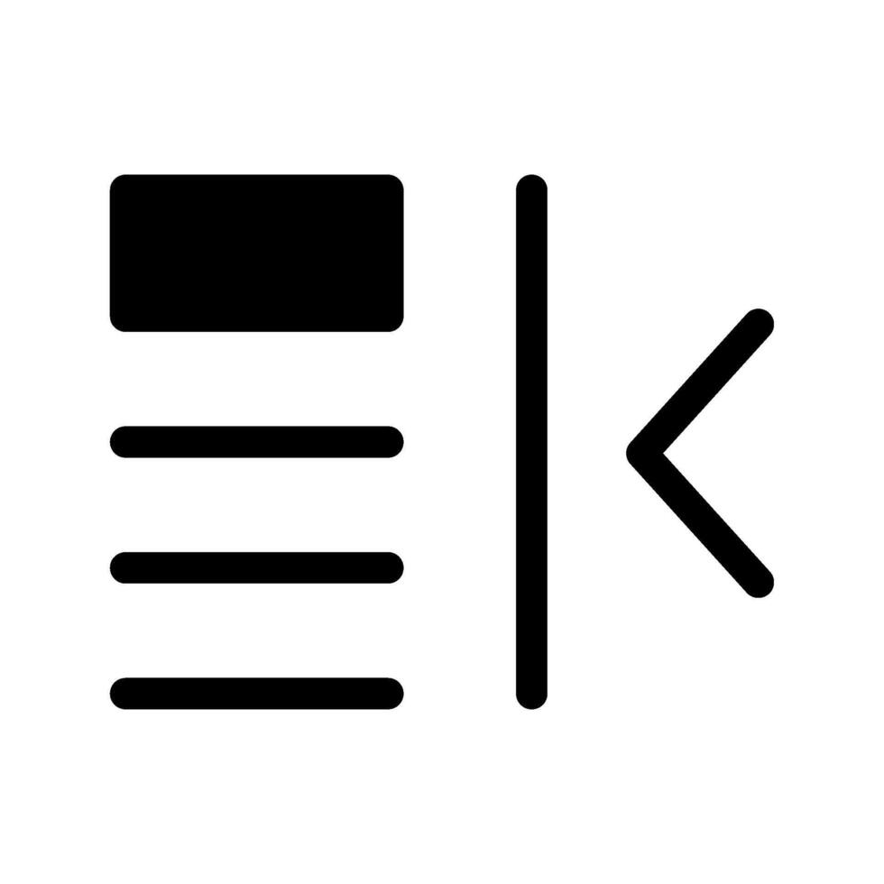 Left Indent Icon Symbol Design Illustration vector