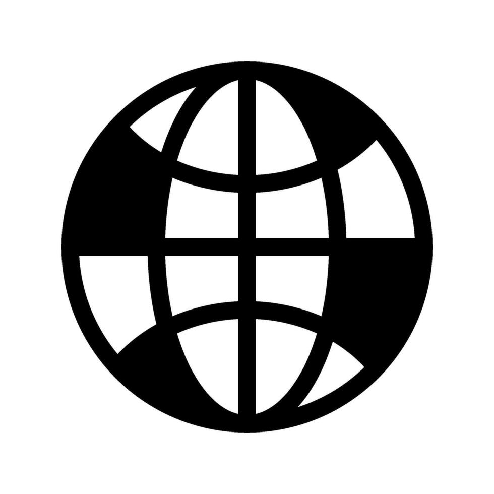 Globe Icon Symbol Design Illustration vector