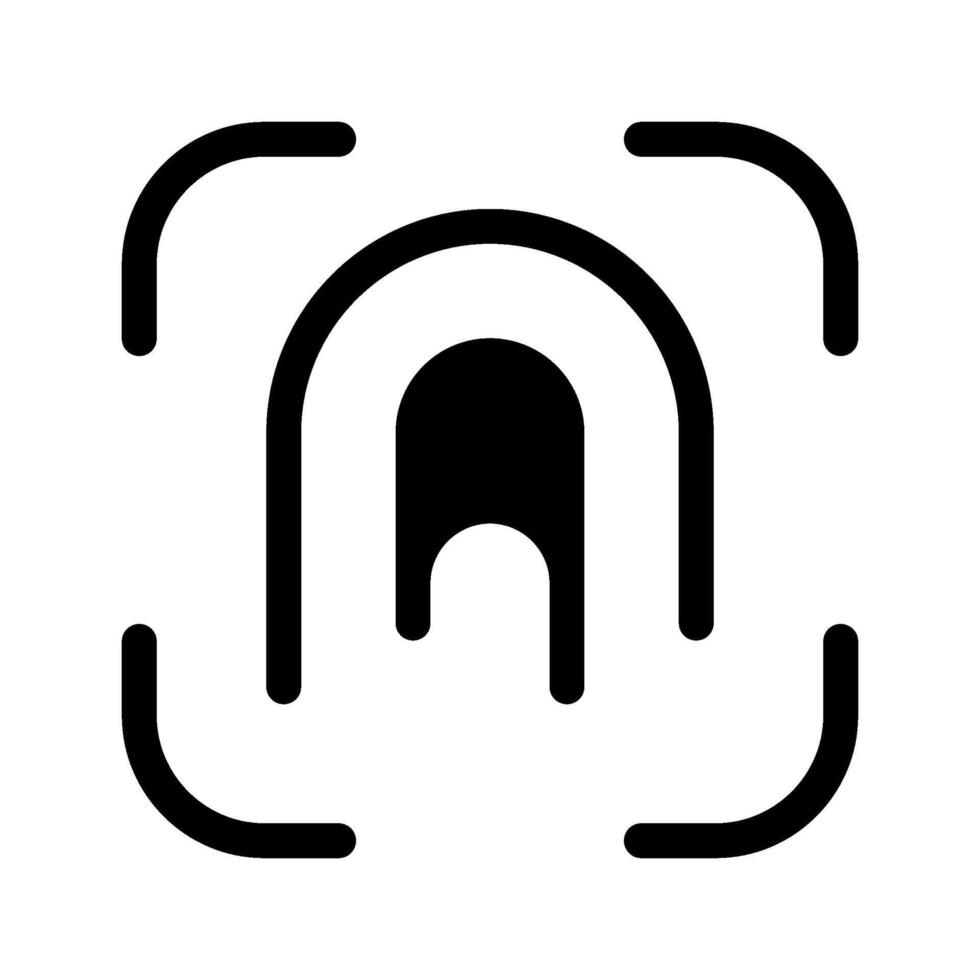 Fingerprint Scan Icon Symbol Design Illustration vector
