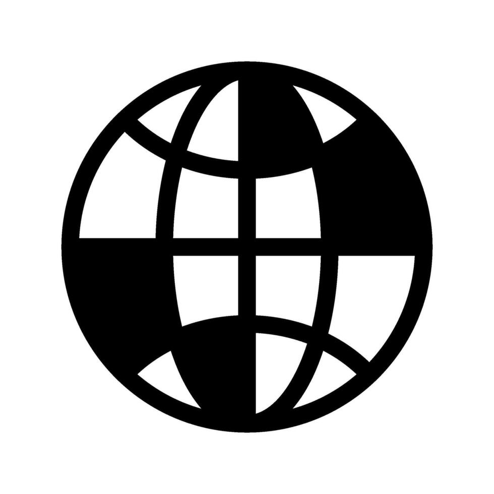 Globe Icon Symbol Design Illustration vector
