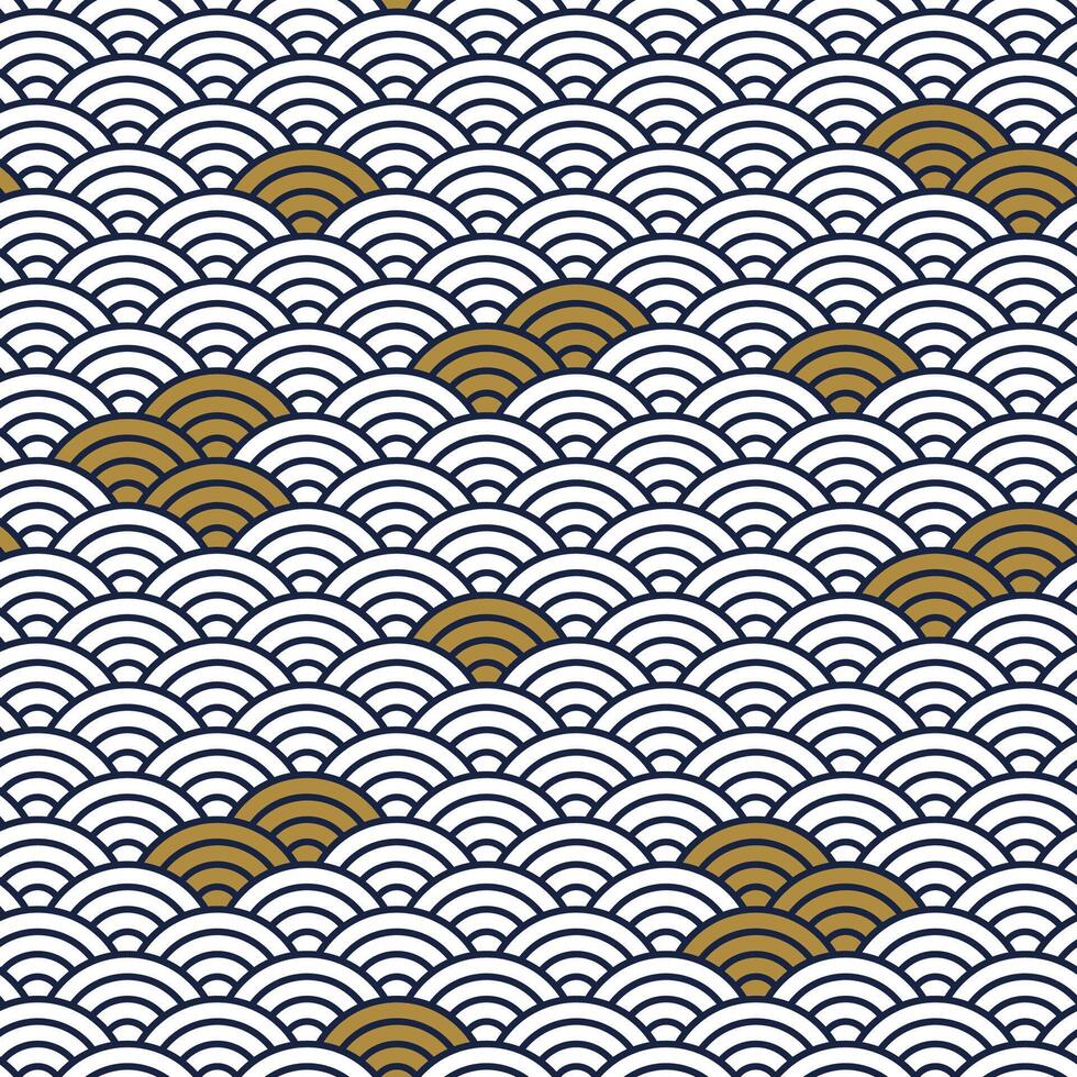 Oriental pattern. Asian traditional wave ornament seamless backdrop, japanese abstract background illustration vector