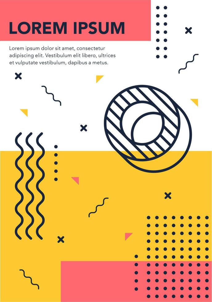 Memphis backdrop multicolor geometric for promotion marketing vector