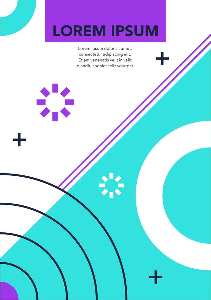 Memphis design graphic backdrop for post social media vector
