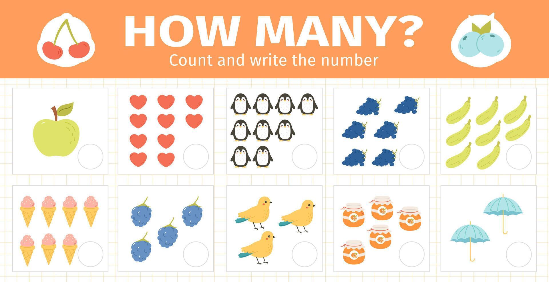 Counting math kids game mathematical numbers counting game for kids