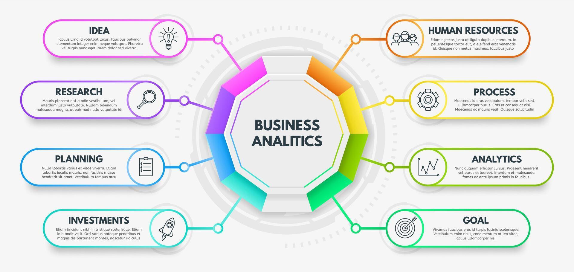 Flowchart business infographic. Business timeline flowchart diagram, workflow process layout infographic illustration. Flowchart steps concept vector