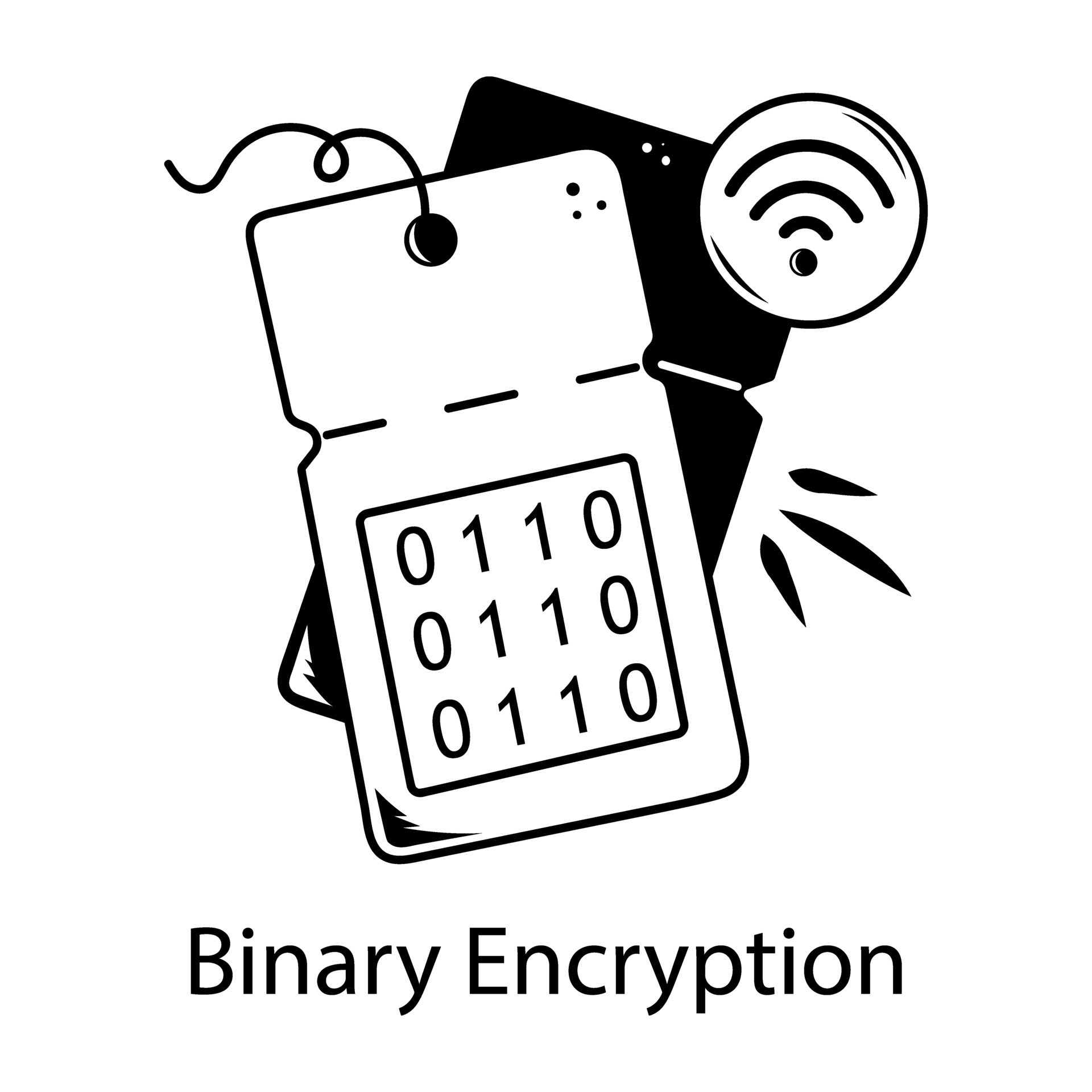 Trendy Binary Encryption 46420296 Vector Art at Vecteezy
