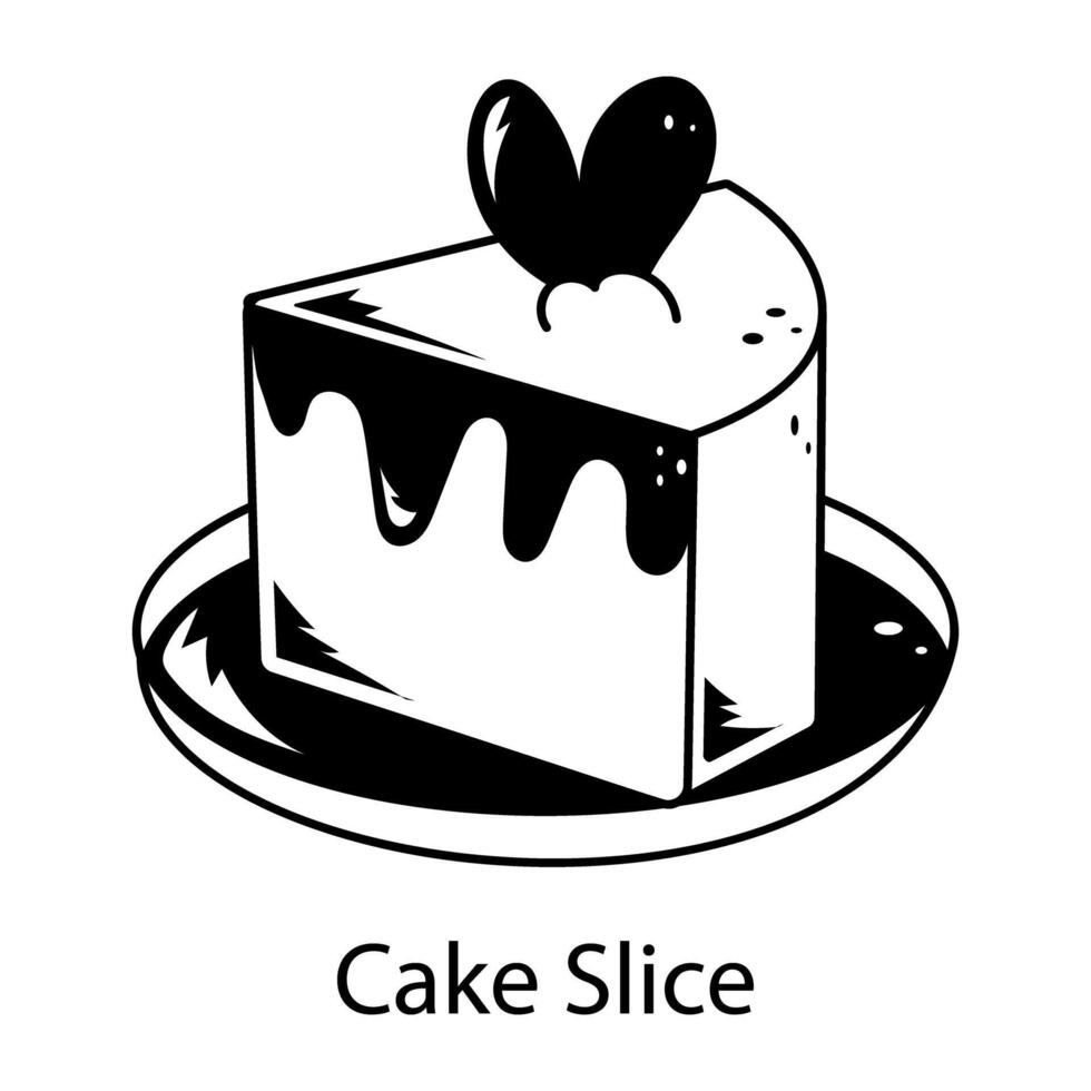 Trendy Cake Slice vector
