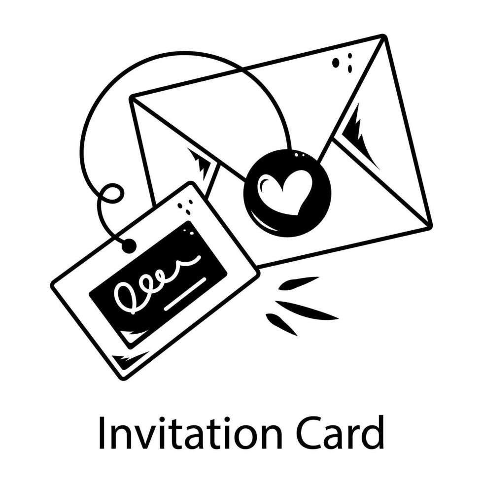 Trendy Invitation Card vector