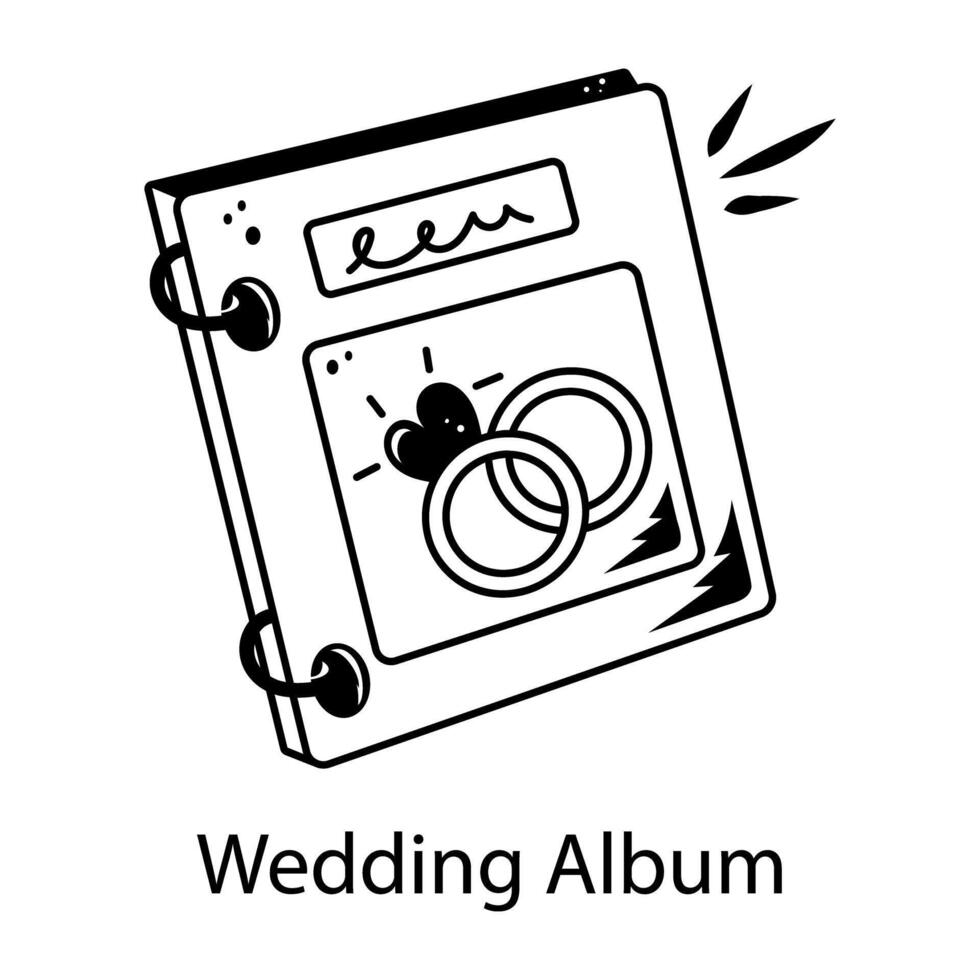 Trendy Wedding Album vector