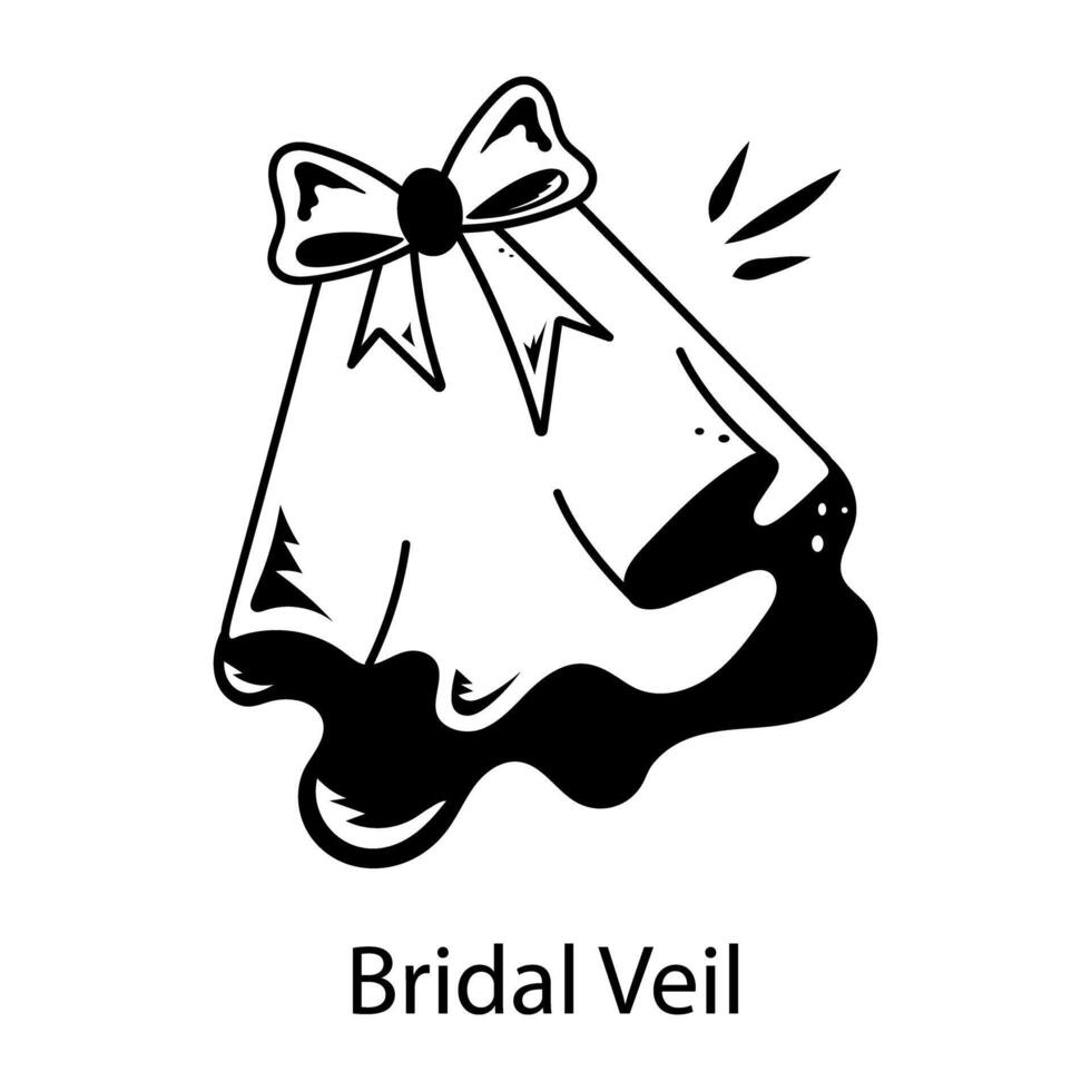Trendy Bridal Veil vector