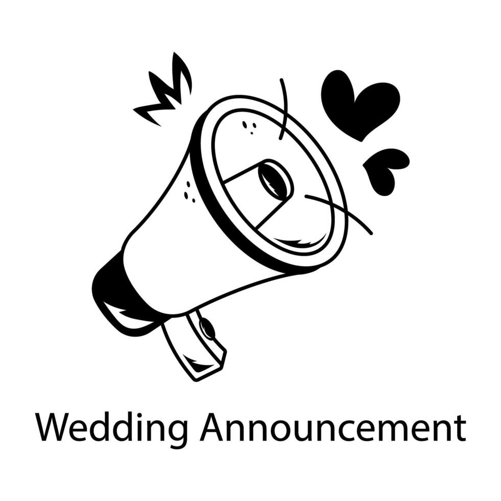 Trendy Wedding Announcement vector