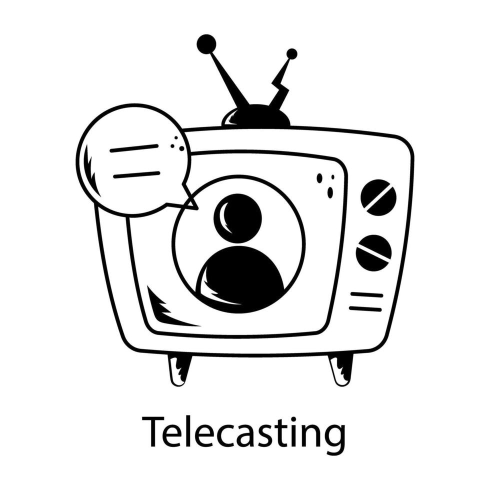 Trendy Telecasting Concepts vector