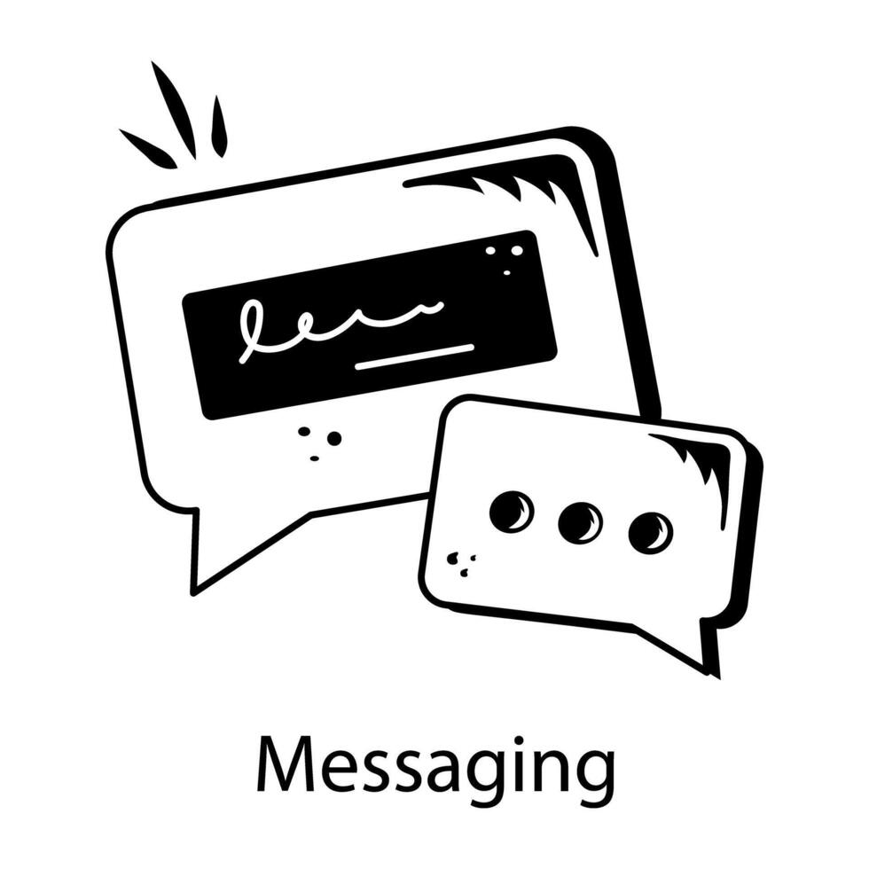 Trendy Messaging Concepts vector