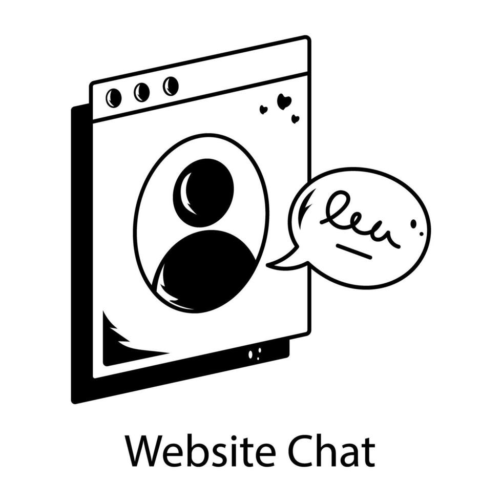 Trendy Website Chat vector