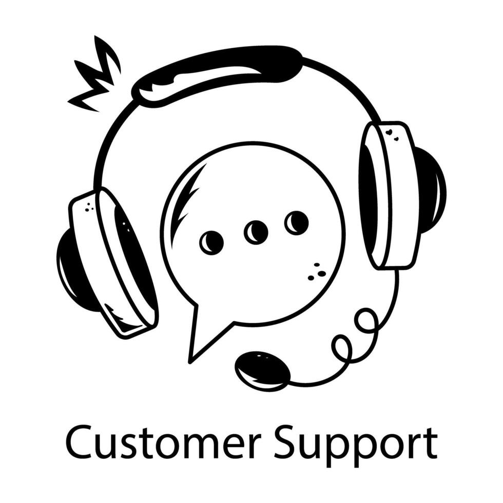 Trendy Customer Support vector