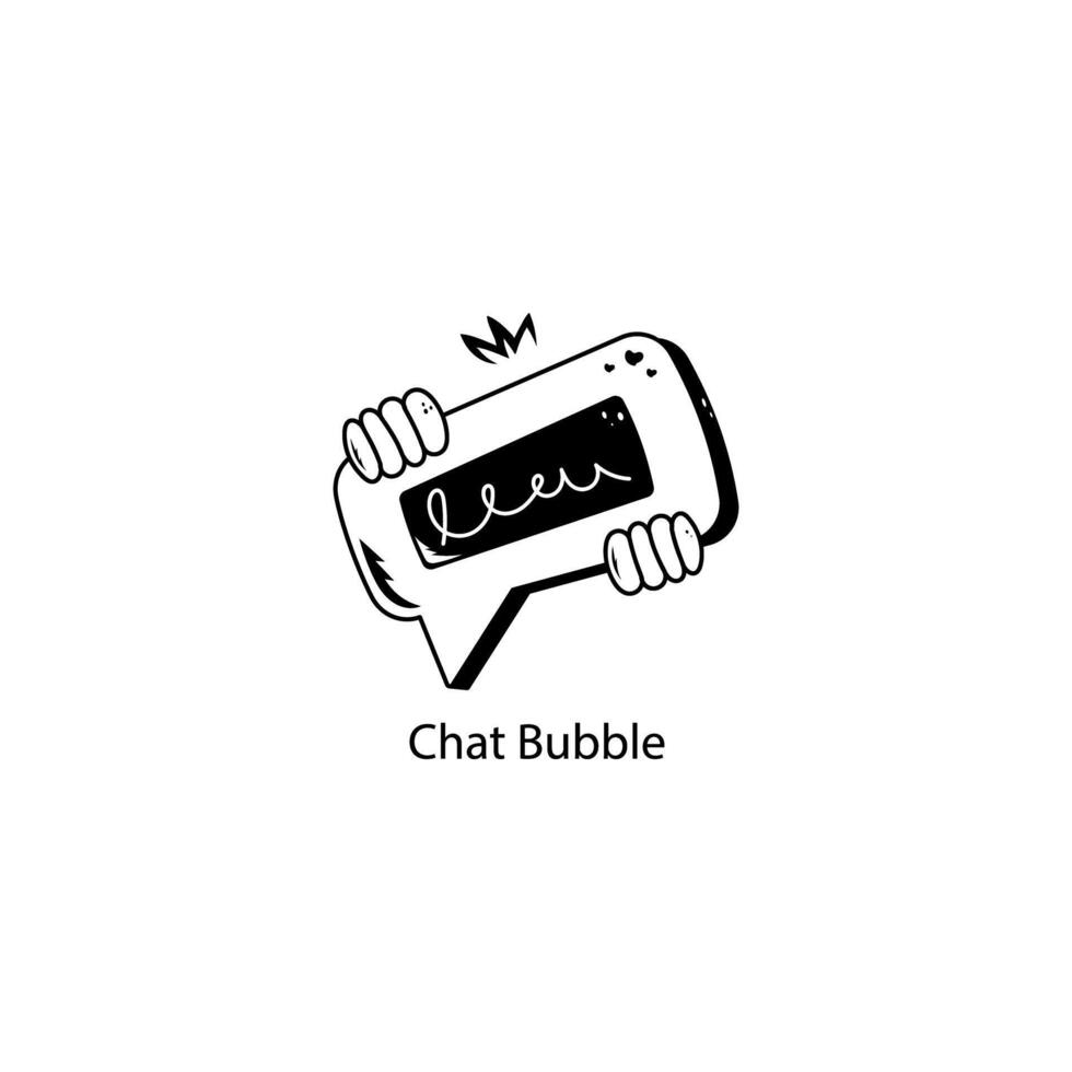Trendy Chat Bubble vector
