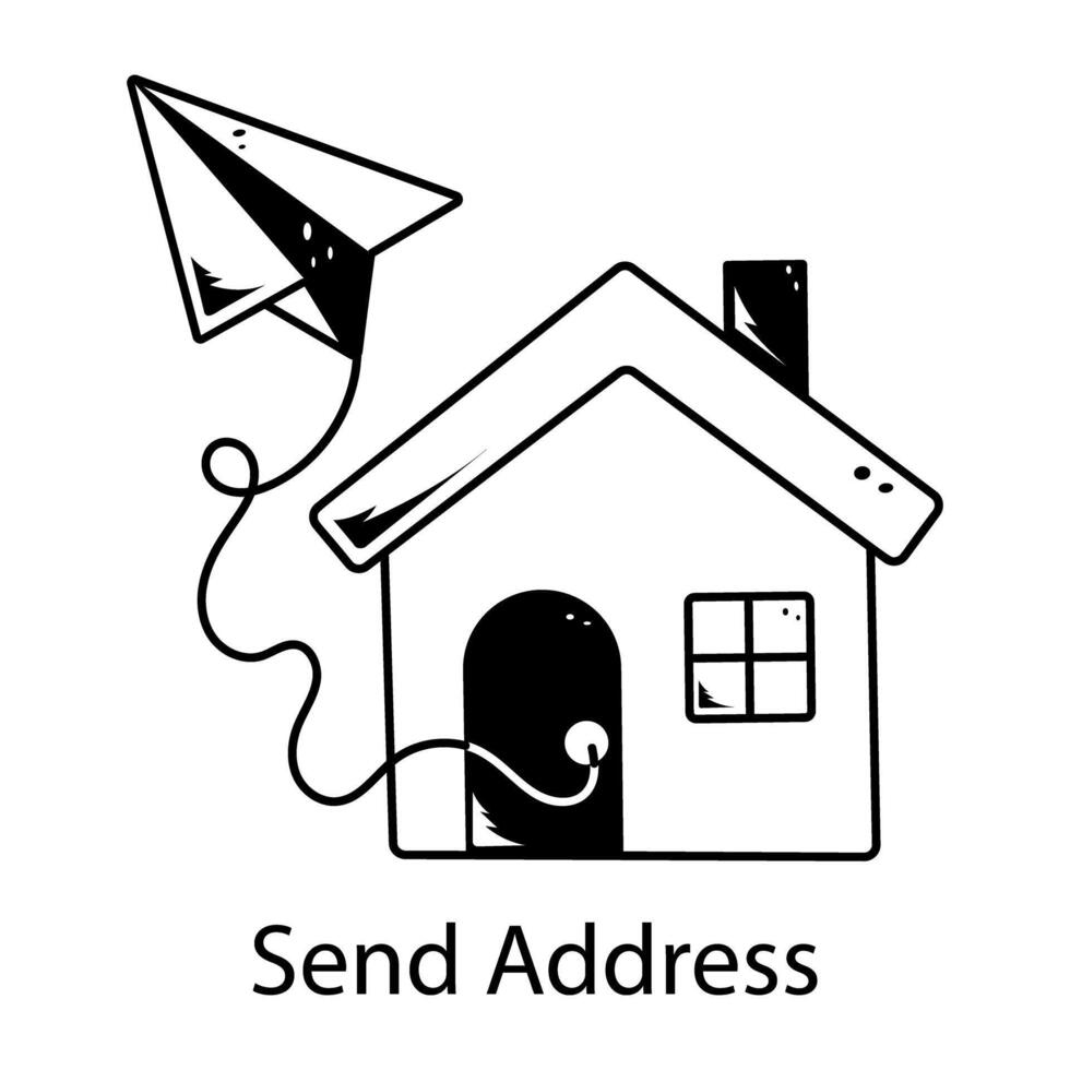 Trendy Send Address vector