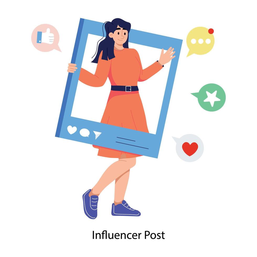 Trendy Influencer Post vector