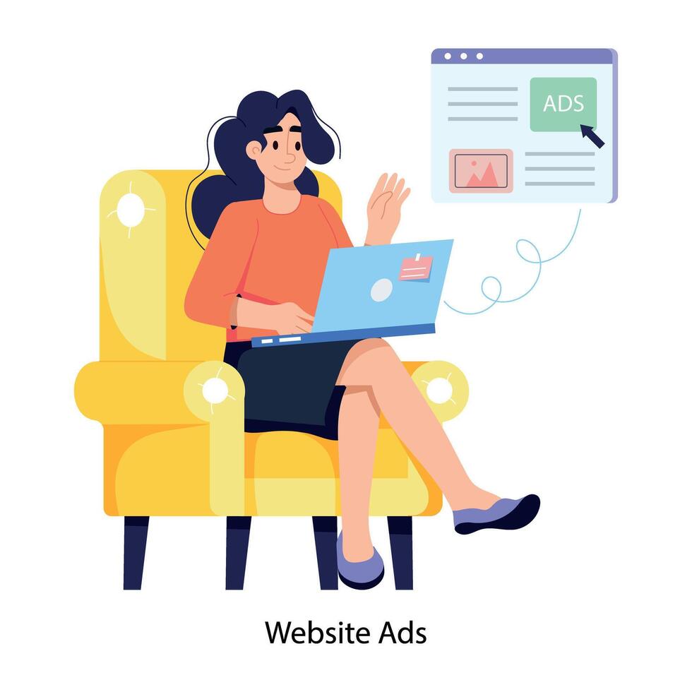 Trendy Website Ads vector