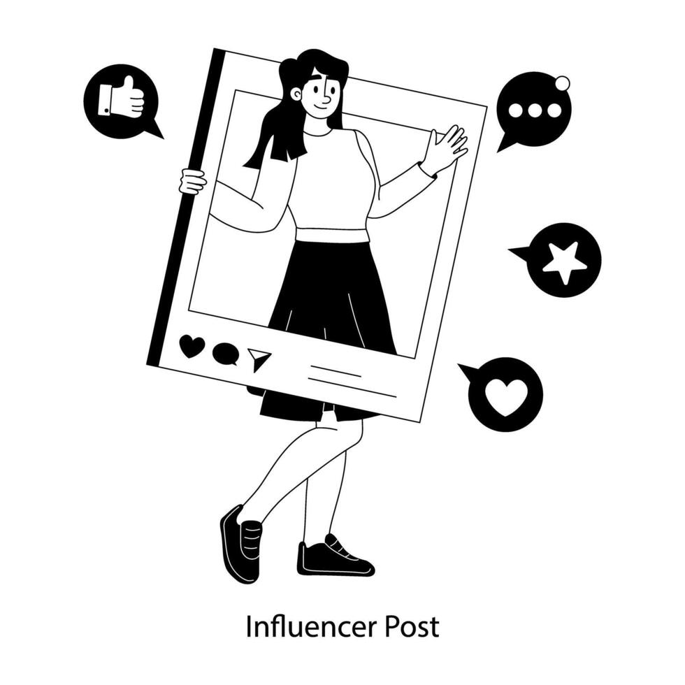 Trendy Influencer Post vector