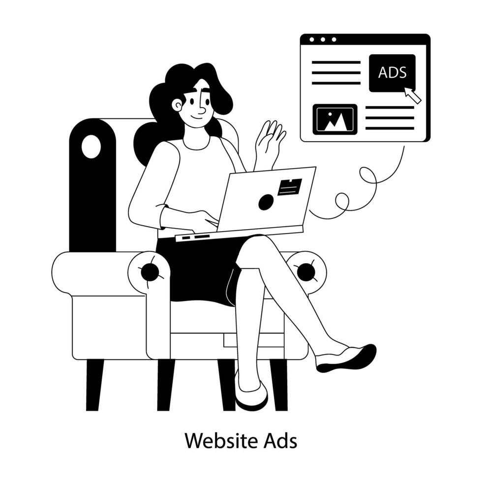 Trendy Website Ads vector