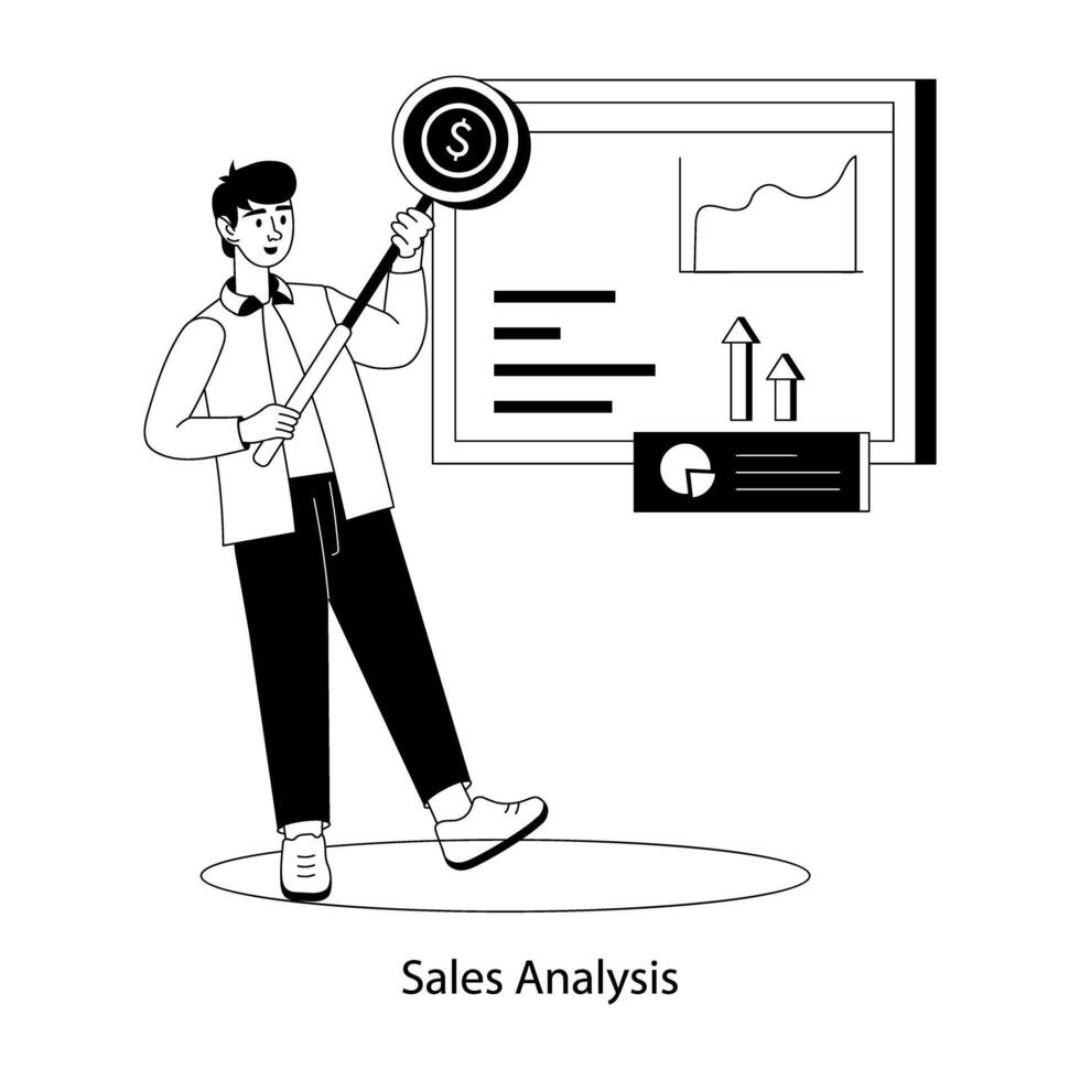 Trendy Sale Analysis vector