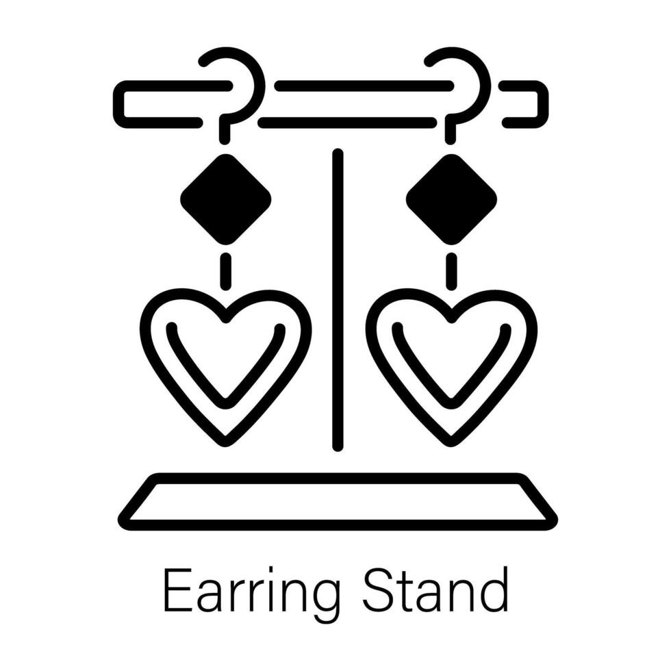 Trendy Earring Stand vector