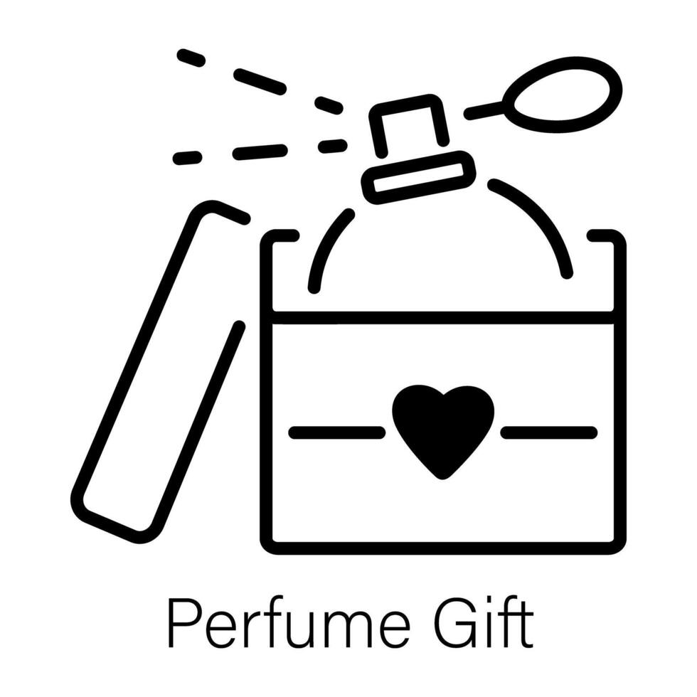 Trendy Perfume Gift vector