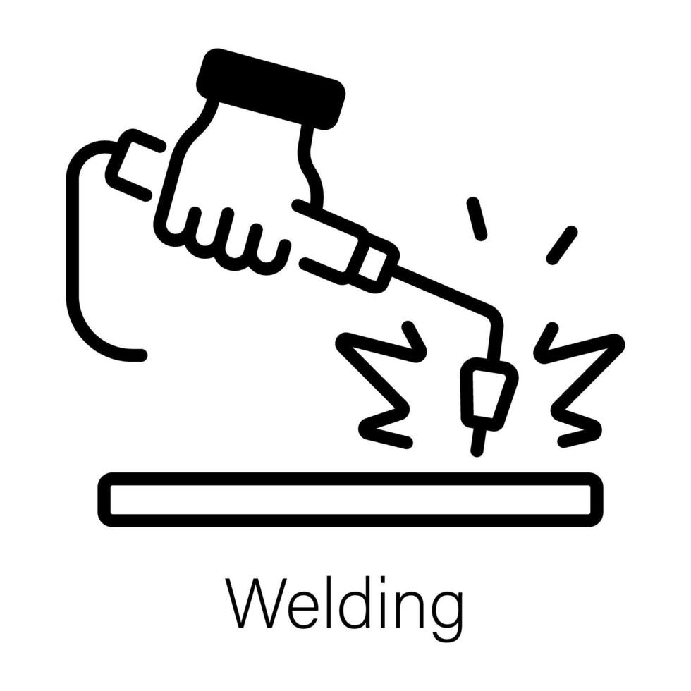 Trendy Welding Concepts vector