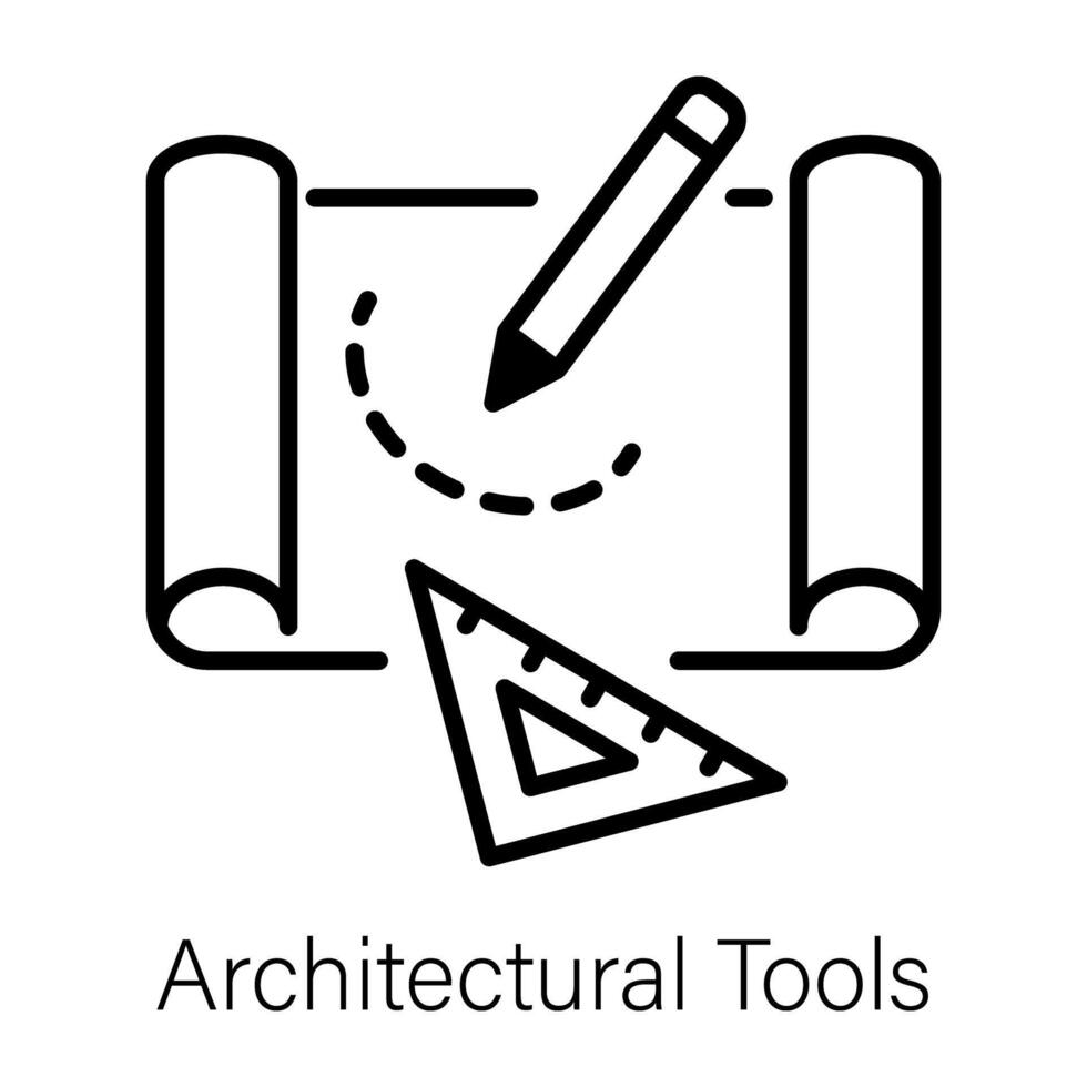 Trendy Architectural Tools vector