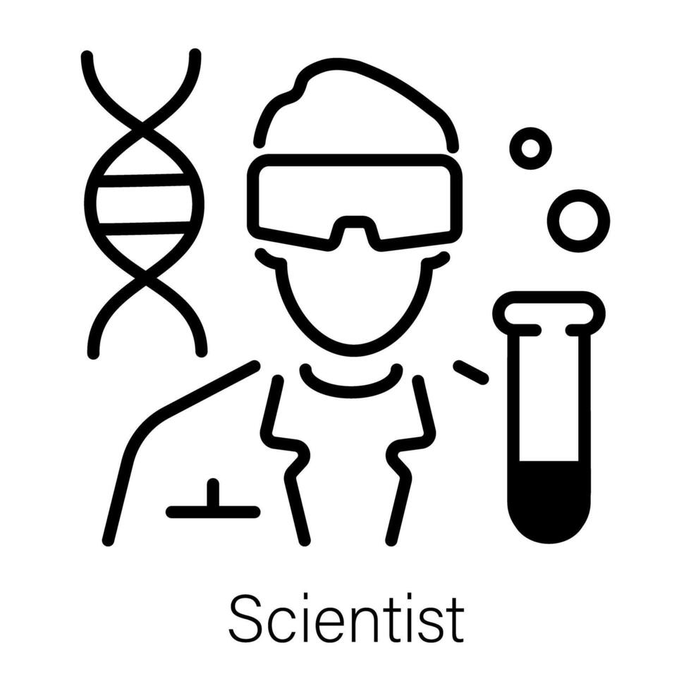Trendy Scientist Concepts vector