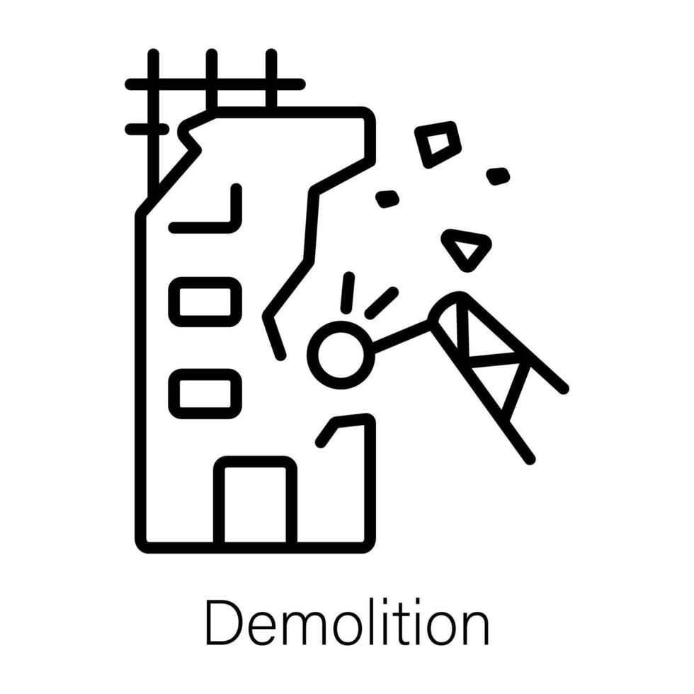 Trendy Demolition Concepts vector
