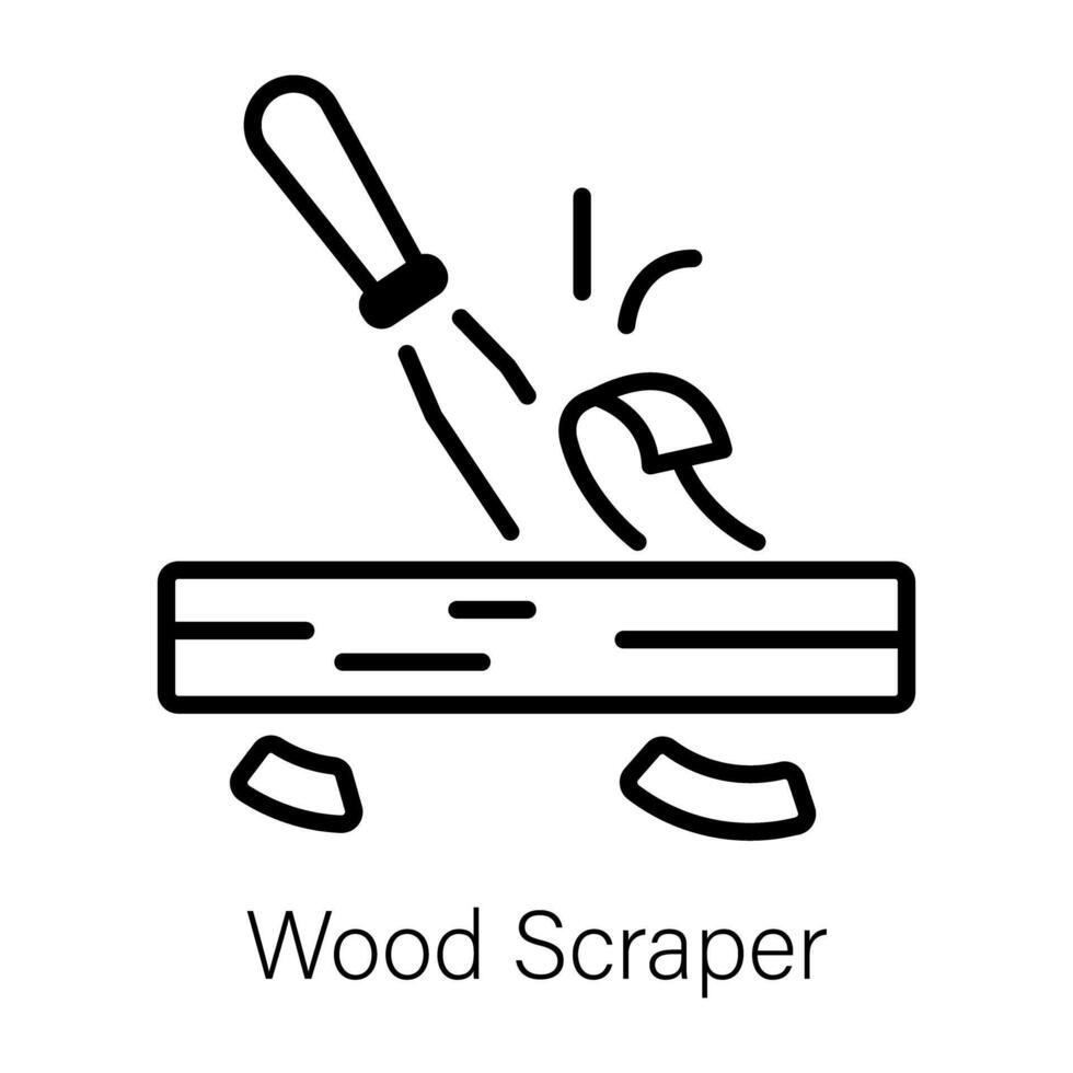 Trendy Wood Scraper vector