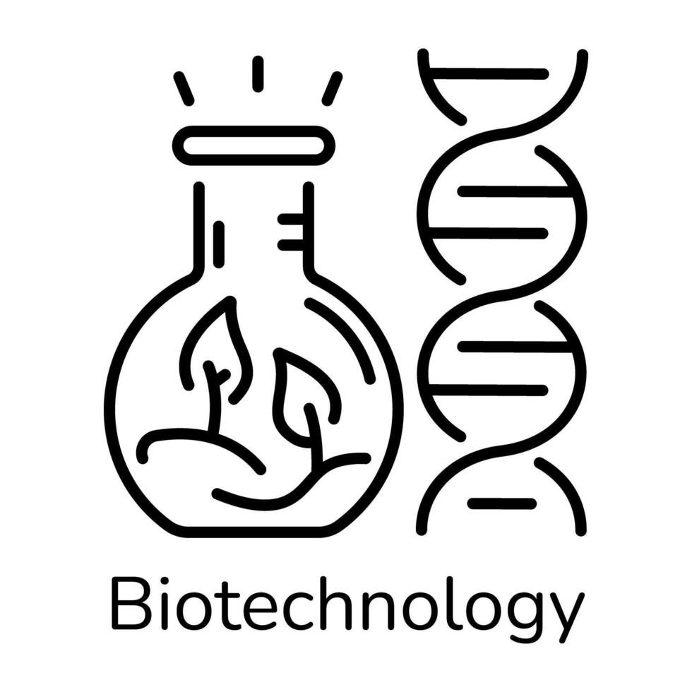 Trendy Biotechnology Concepts vector